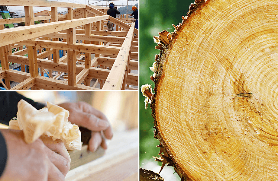 地元の厳選木材の有効利用
